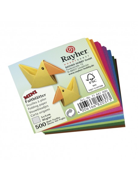 Folding papers-mini, FSC Mix Credit, 5x5cm, 80g/m2, 500sheets