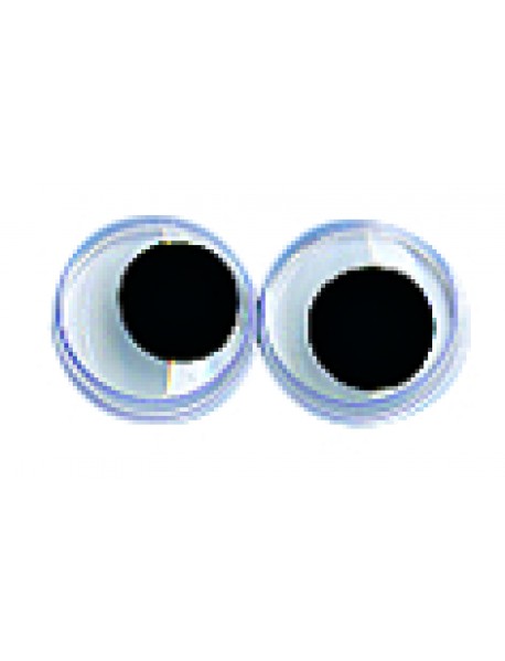 PLASTIC WIGGLING EYES, 15 MM Ψ, TO GLUE
