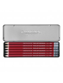 SET 6 CLEOS Fine Art Graphite Pencils (2H, HB, 2B, 4B, 6B, 8B)