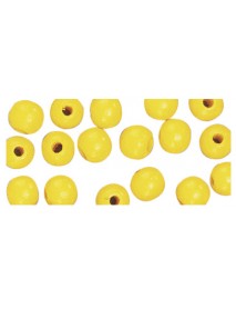 Wooden beads 10mm yellow 60τεμ