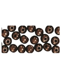 Wooden beads 12mm dark brown 32τεμ