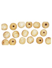 Wooden beads 12mm natural 32τεμ
