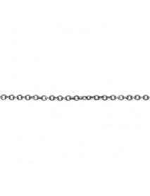 Metal- element chain  clasp 2mm oxidized silver 43cm+5cm extension