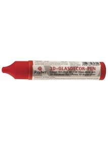 3D GLASSDECOR PEN 30ML CLASSICAL RED