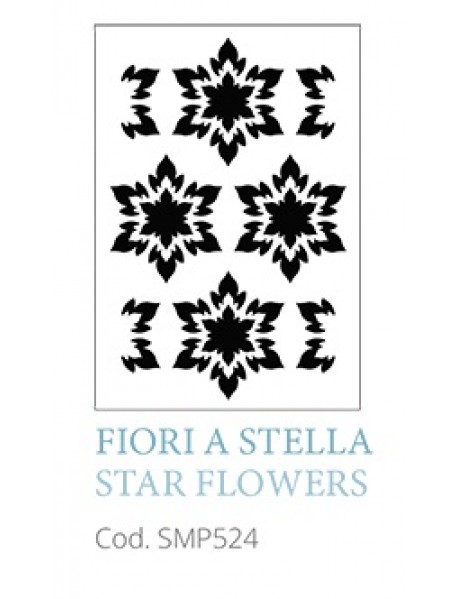 STENCIL A5 STAR FLOWERS